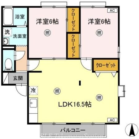 サンタウン２１ B棟の物件間取画像